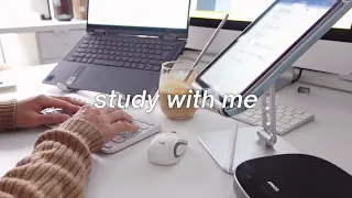 2 hour STUDY WITH ME pomodoro 50-10-50-10 | no music, real time study asmr