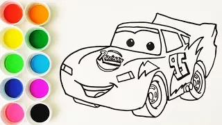 Cómo Dibujar y Colorear  a Rayo de los Cars 3 Disney - Dibujos Para Niños - Learn Colors / FunKeep