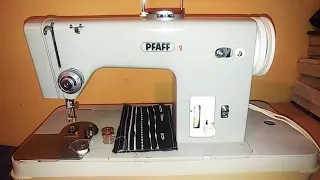 Pfaff model 9 sewing machine.. showing it's features and functions