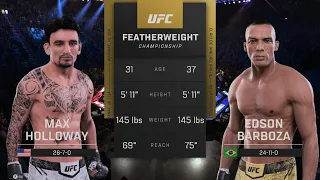 Max Holloway VS Edson Barboza | EA UFC 5