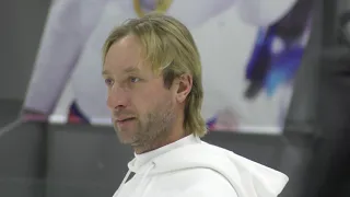 Coach Evgeni Plushenko in his Academy. Working  moments