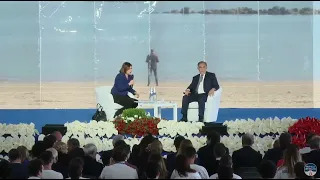 IGNAZIO LA RUSSA INTERVISTATO DA BIANCA BERLINGUER ALLA KERMESSE DI FRATELLI D'ITALIA A PESCARA