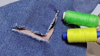 There is nothing more beautiful than repairing a hole in your jeans in this exciting and amazing way