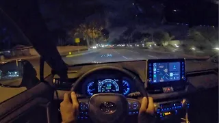 2021 Toyota RAV4 Prime PHEV POV Night Drive (3D Audio)(ASMR)