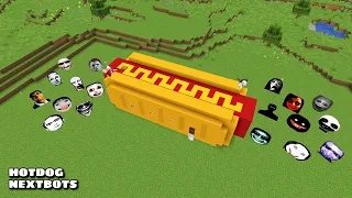 SURVIVAL HOTDOG HOUSE WITH 100 NEXTBOTS in Minecraft - Gameplay -Coffin Meme