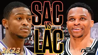 Fox vs Westbrook!! Los Angeles Clippers vs Sacramento Kings - Full Game | NBA 2K23