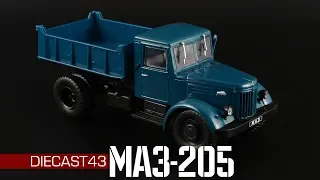 МАЗ-205 || Автолегенды СССР Грузовики №34 || Обзор масштабной модели 1:43