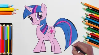 How to draw Twilight Sparkle from My Little Pony | My Little Pony | Twilight Sparkle #MyDrawingBook