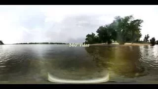 360 Grad Video: Mit Hund am Rhein, Düsseldorf (Lörick)
