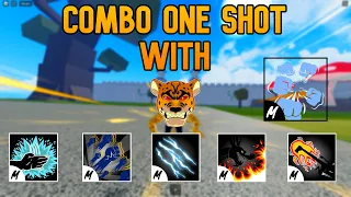 Combo One Shot With Leopard And All Melee V2 | Blox Fruits