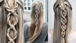 Rope Braid Chain Link ⛓ Half Up Hairstyle