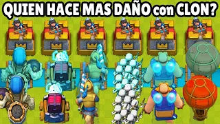 CUAL CARTA LOGRA HACER MAS DAÑO usando CLON | OLIMPIADAS de CLASH ROYALE