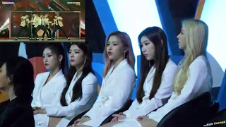 191116 ITZY reaction to TXT Run Away Vlive Awards