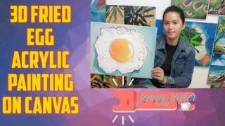 3D FRIED EGG ACRYLIC PAINTING BY:JENNY JAVIER