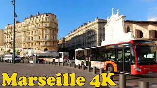 Marseille, France Walking tour 4K. [October 2022] Le Vieux Port and Le Panier.