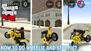 LAC - How To Do Wheelie & Stoppie in LAC Bike Update 🔥 | Los Angeles Crimes V1.7.1 Bike Update 😍