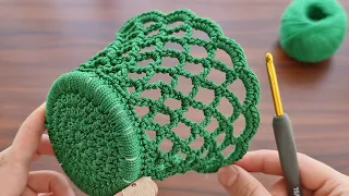 SUPERB BEAUTIFUL 😉 MUY BONİTO Super easy Very useful crochet decorative basket making.