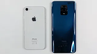 Redmi Note 9s Vs iPhone 8 in 2022 | Speed Test