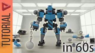 LEGO Mech :  Azure Prisoner Mech Building Tutorial Animation🤖#legomoc #legomech