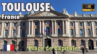 TOULOUSE, France 🇫🇷 - WALKING Tour 4K - CAPITOLE