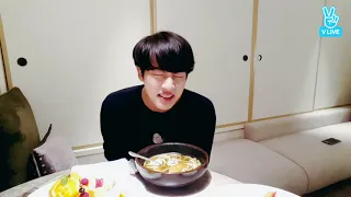 BTS Vlive - Eat Jin Live 171014 INDO & ENG SUB