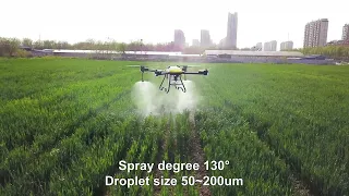 Low cost new 30 liters agricultural drone JT30L-404 with centrifugal nozzles and fertilizer spreader