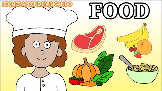 Alimentos en inglés para niños  Food vocabulary  Video de Peques Aprenden Jugando