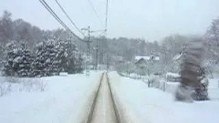 Liberec - Jablonec 6, riding tram track (Jízda potramvajové trati)