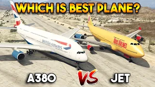 GTA 5 ONLINE : AIRBUS A380 VS JET PASSENGER PLANE (WHICH IS BEST?)