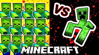 100 Zombies Vs. Mutant Creeper in Minecraft | 1vs100