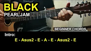 Black - Pearl Jam (easy chords, guitar tutorial) | Play Along