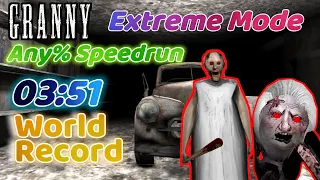 Granny - Extreme Mode Car Escape Any% Speedrun World Record In 03:51