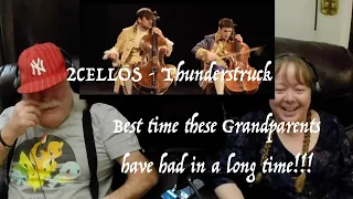 2CELLOS - Thunderstruck WILD RIDE for Grandparents from Tennessee (USA) react - first time reaction