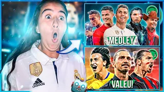 REACT ♫ SUPER-MEDLEY FUTPARÓDIAS: CRISTIANO RONALDO! ♫ VALEU, IBRA! O ADEUS DE IBRAHIMOVIC