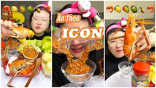 THỬ THÁCH ĂN THEO ICON 🦐🍋🥭: MIỄN LÀ NHỎ BẠN THÂN ĐAU KHỔ 🤣| HOÀNG LAM FOODIE