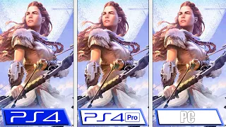 Horizon: Zero Dawn | PS4 Pro - PC (With Launch Patch) - PS4 | 4K Graphics Comparison