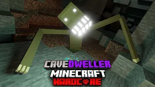 THE SCARIEST MOD in Minecraft Hardcore | Cave Dweller Mod