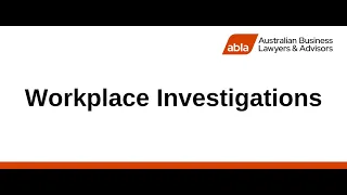 Workplace Investigations