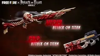 سكين p90 و M1014 | أسلحة Attack on titan | جارينا فري فاير free fire