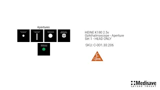 HEINE K180 2 5v Ophthalmoscope Aperture Set 1 HEAD ONLY C 001 30 206