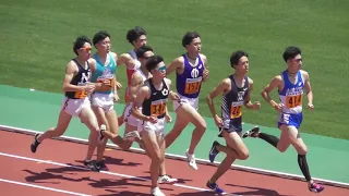 関東インカレ男子1部800m予選2組 根本大輝(順大)/福岡(中大) 2019.5.25