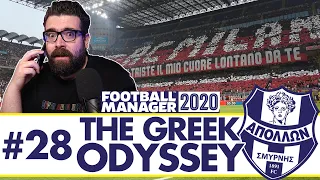 APOLLON AT THE SAN SIRO! | Part 28 | THE GREEK ODYSSEY FM20 | Football Manager 2020