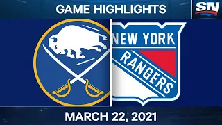 NHL Game Highlights | Sabres vs. Rangers – Mar. 22, 2021