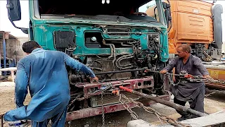 Mercedes Truck Accident Cabin Repairing  full video || Truck World 1 ||