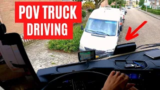 New Mercedes Actros - POV Truck Driving - Hellevoetsluis 🇳🇱 Cockpit View