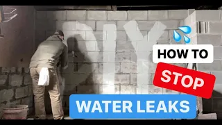 HOW TO SEAL & WATERPROOF YOUR BASEMENT LEAKS | DIY FIX using HYDRAULIC CEMENT