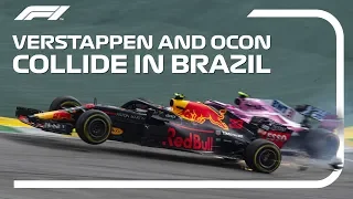 Verstappen And Ocon Collide | 2018 Brazilian Grand Prix