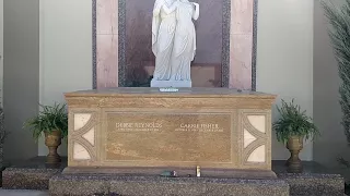 Debbie Reynolds and Carrie Fisher grave site