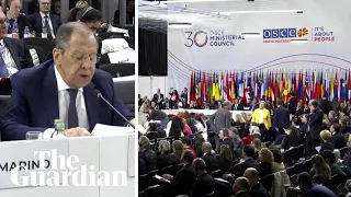 Delegates walk out of OSCE as Sergei Lavrov begins speaking