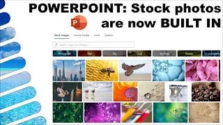 POWERPOINT: Stock photos built in (NEW 2020)